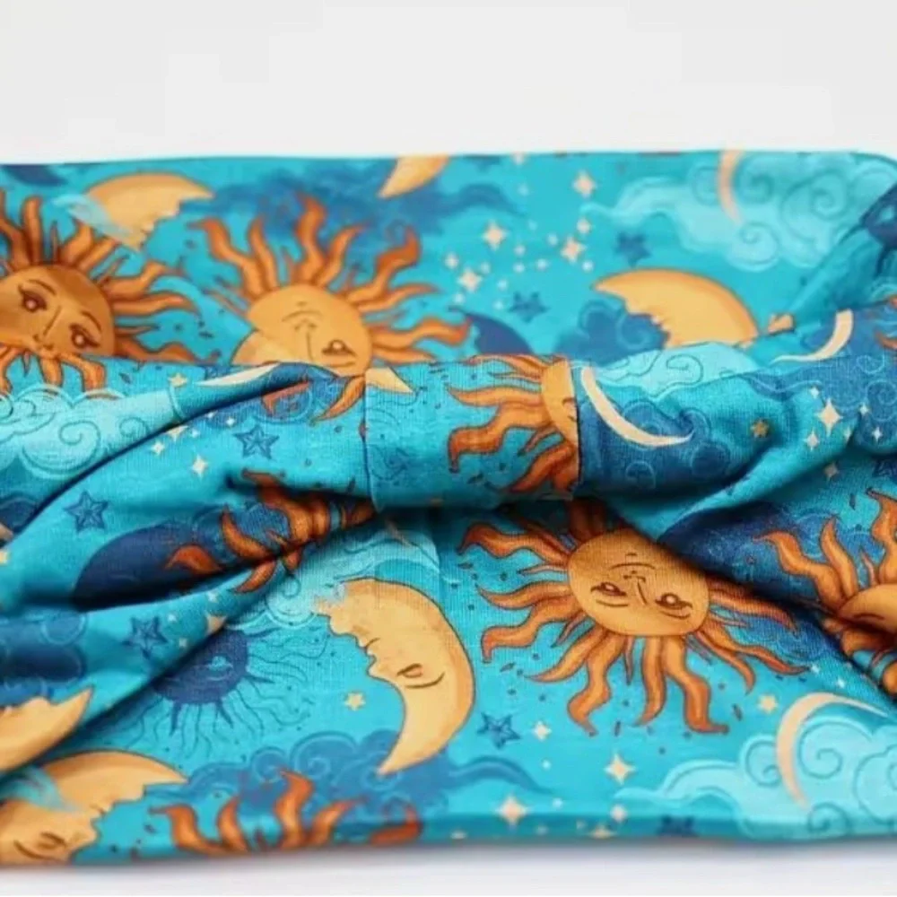 Boho Sun and Moon Patterned Headband